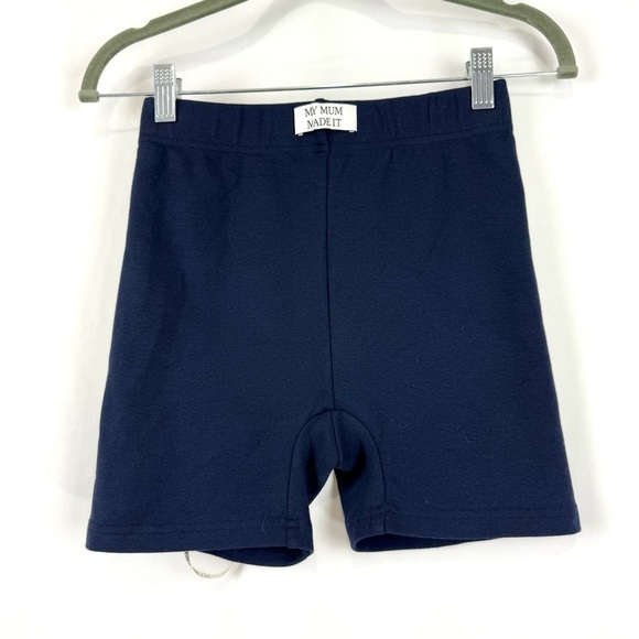 My Mum Made It NWT Women’s Sz XS/S Lux Fitted Staple Biker Shorts Sodalite Navy - Picture 3 of 11